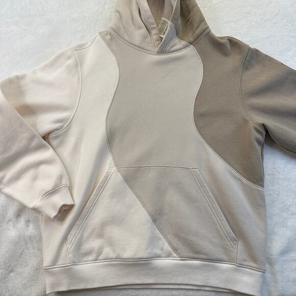 Alo Yoga Make Waves Hoodie Ivory Bone Gravel XS Womens / XXS Mens Sweatshirt EUC - Picture 12 of 16